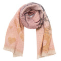 Heart Jacquard Fringed Winter Scarf - NO-3