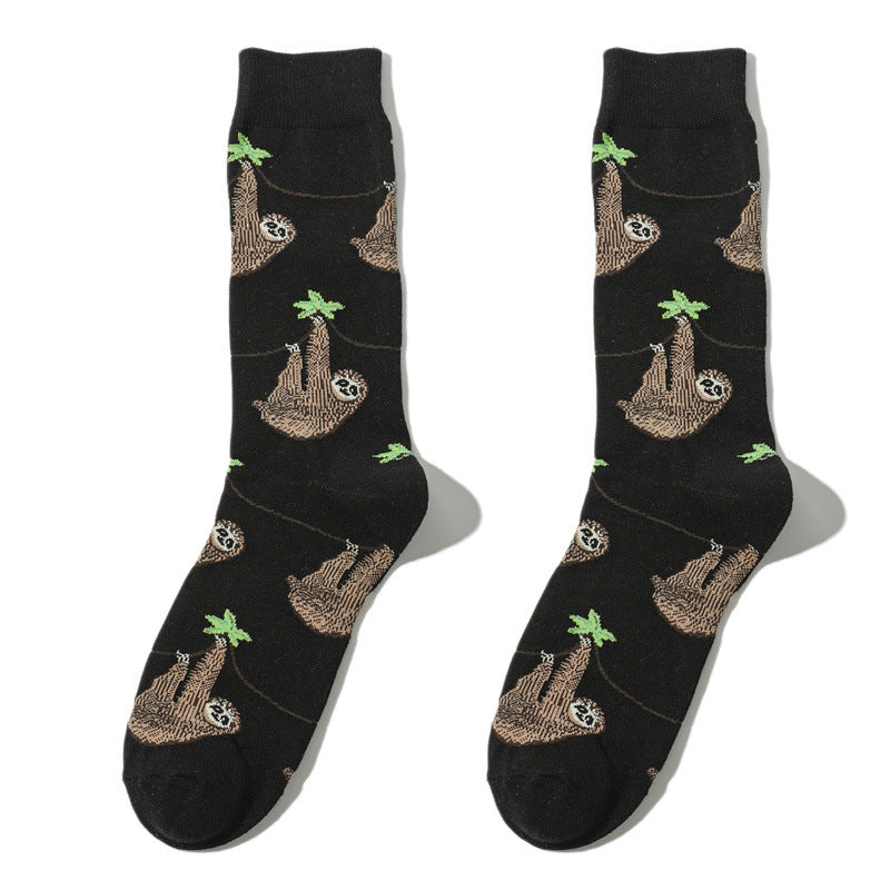 Jungle Animal Print Crew Socks - A1187