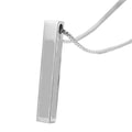 Minimalist Vertical Bar Pendant Necklace - Silver
