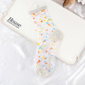 Confetti Dot Sheer Mesh Socks - Grey