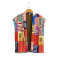 Boho Patchwork Quilted Reversible Vest - Floral