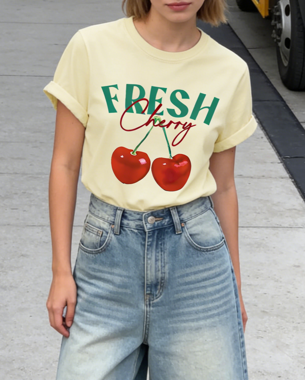 Fresh Cherry Graphic Short Sleeve Tee - view 1