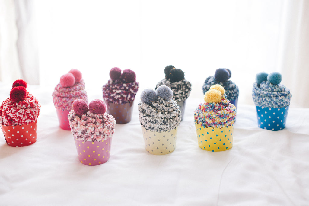 Cupcake Packaged Pom Pom Fuzzy Socks