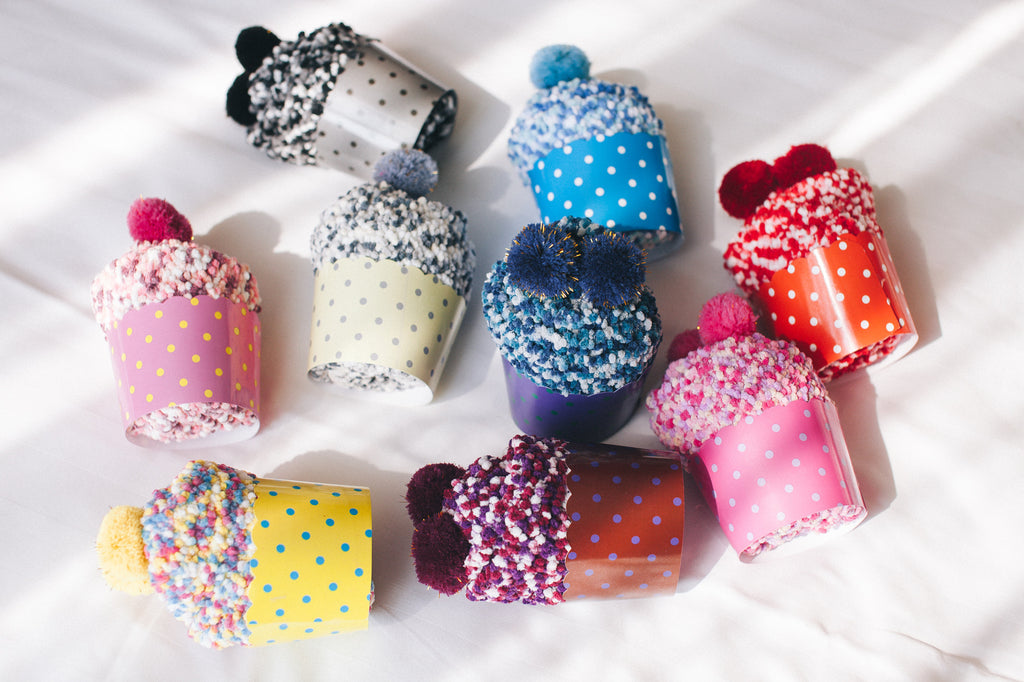 Cupcake Packaged Pom Pom Fuzzy Socks - view 1