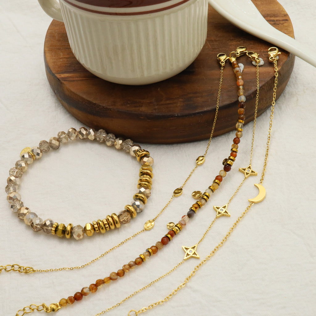 Delicate Layering Chain Charm Bracelet - view 1