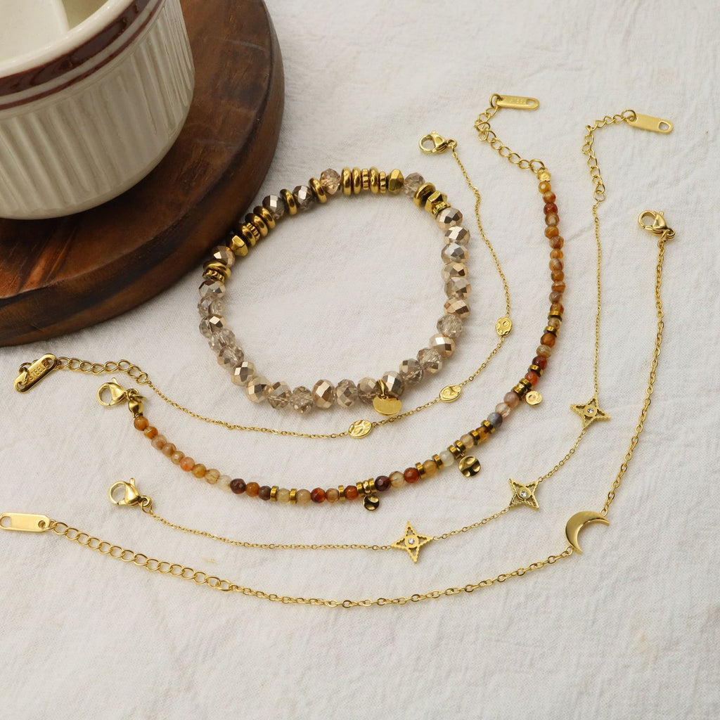 Delicate Layering Chain Charm Bracelet - view 2