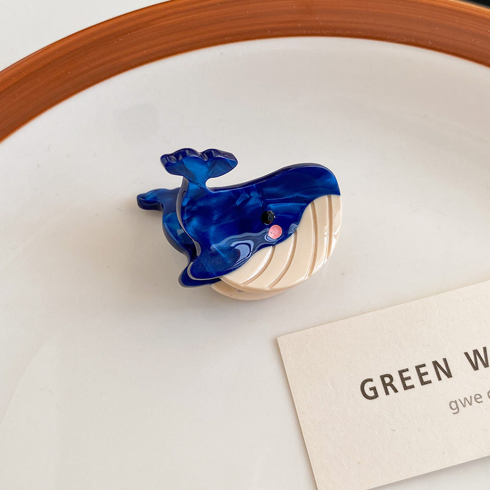 Ocean Friends Mini Acetate Claw Clips - Whale