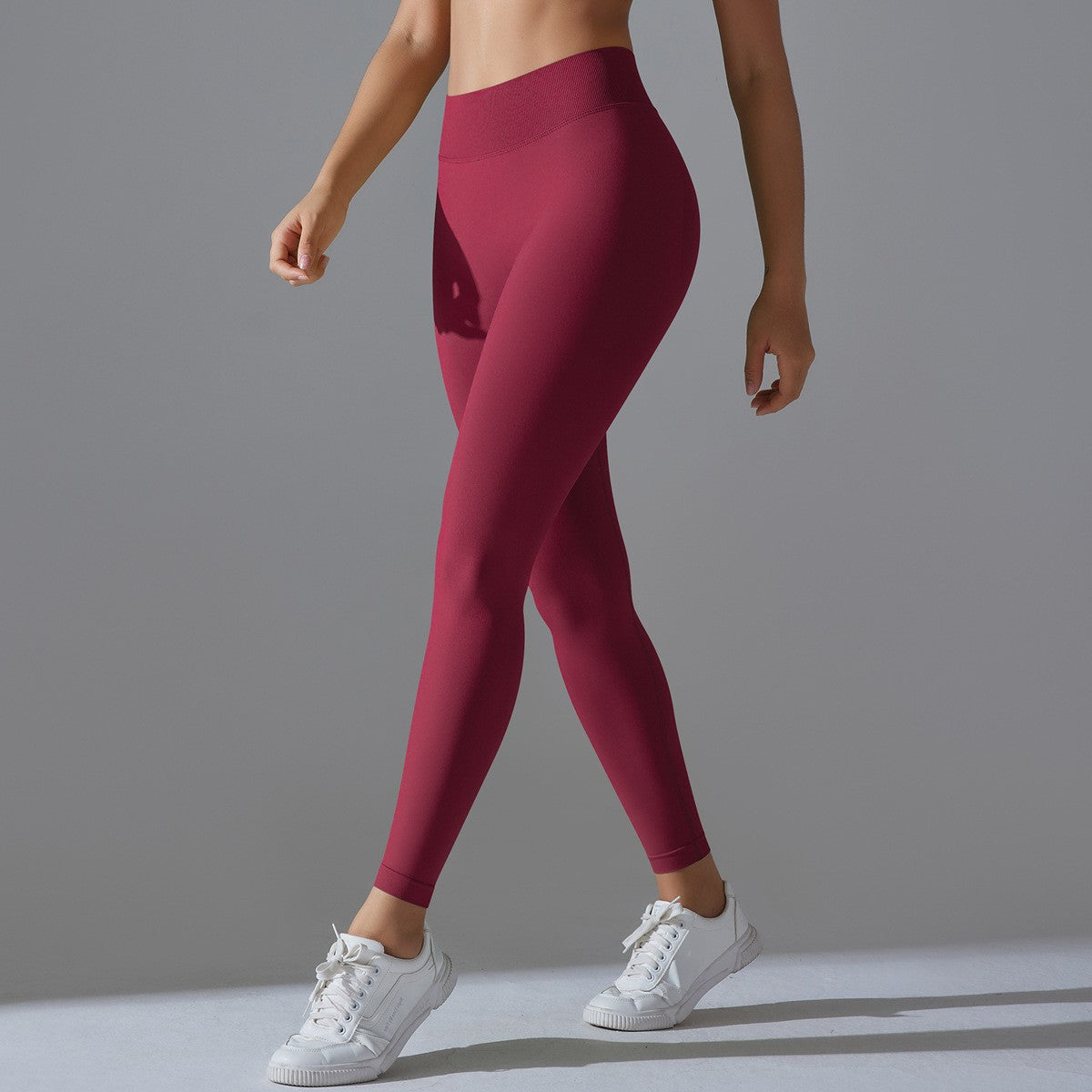 Seamless V-Back Scrunch Ankle Length Workout Leggings