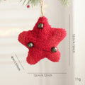 Fuzzy Plush Hanging Christmas Ornaments with Bells - R-Star