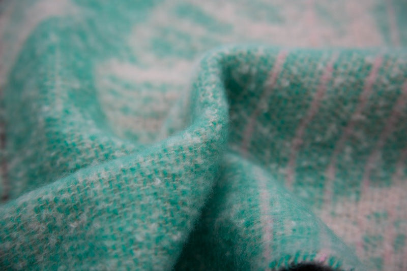 Ginkgo Leaf Brushed Ombre Wrap Scarf - NO-2 - 3