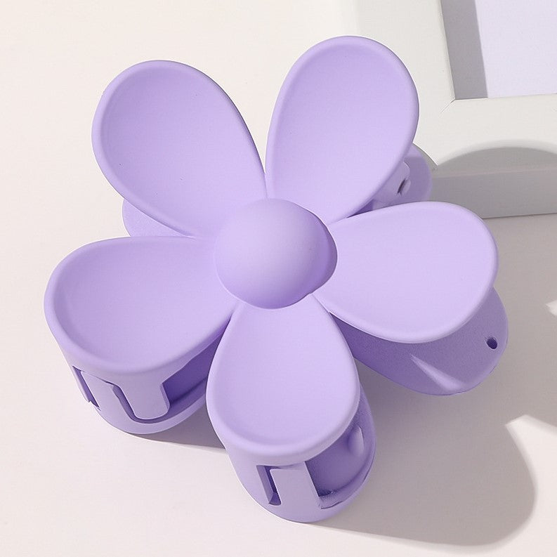 Matte Daisy Flower Hair Claw Clip - Lavender