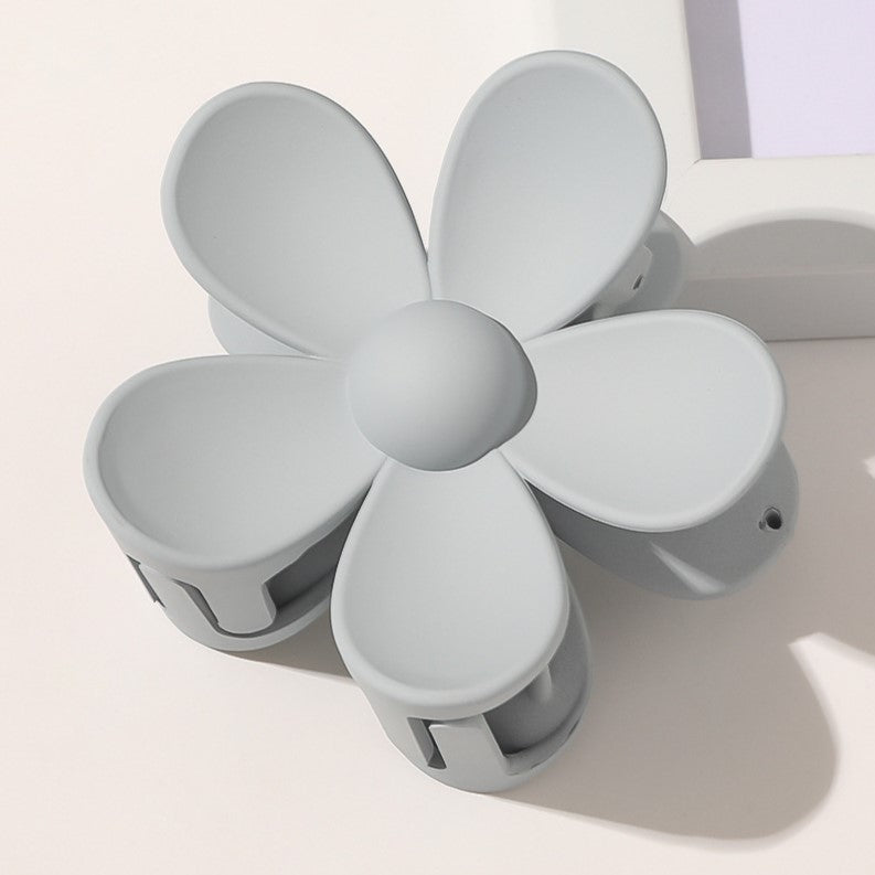 Matte Daisy Flower Hair Claw Clip - ash