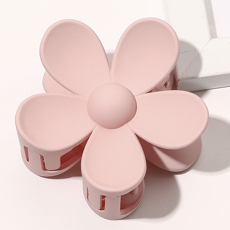 Matte Daisy Flower Hair Claw Clip - flesh pink
