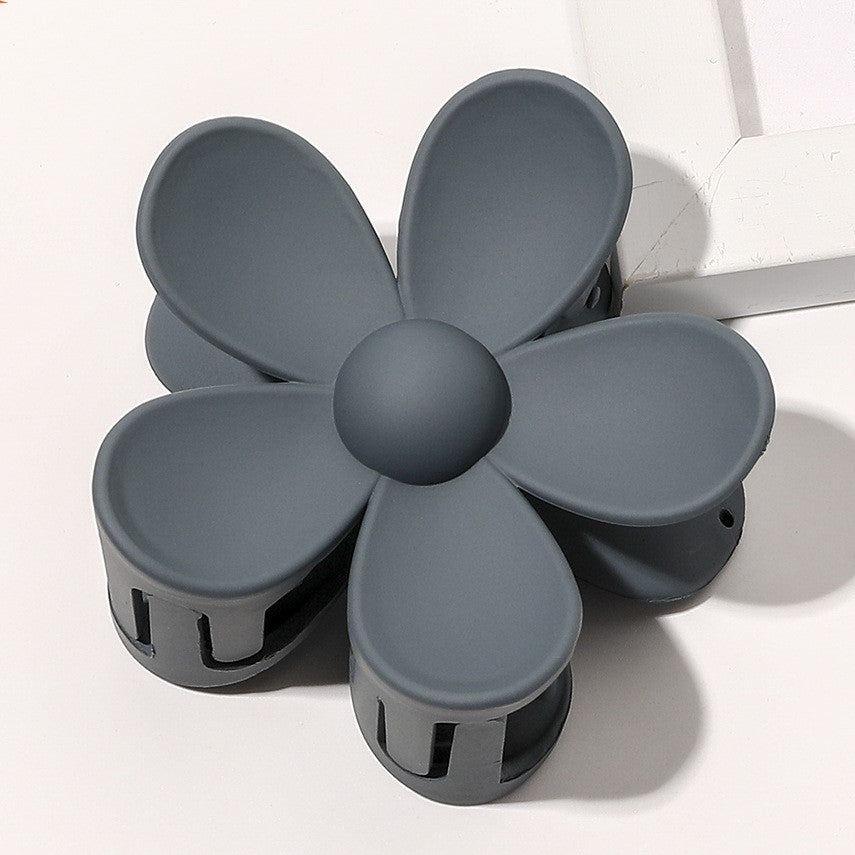 Matte Daisy Flower Hair Claw Clip - gray