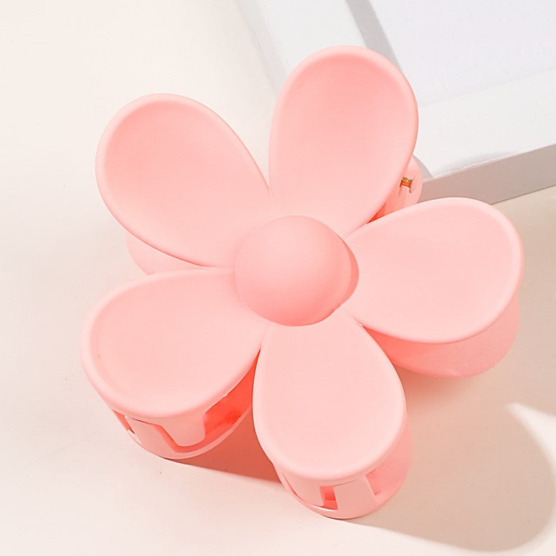 Matte Daisy Flower Hair Claw Clip - pink