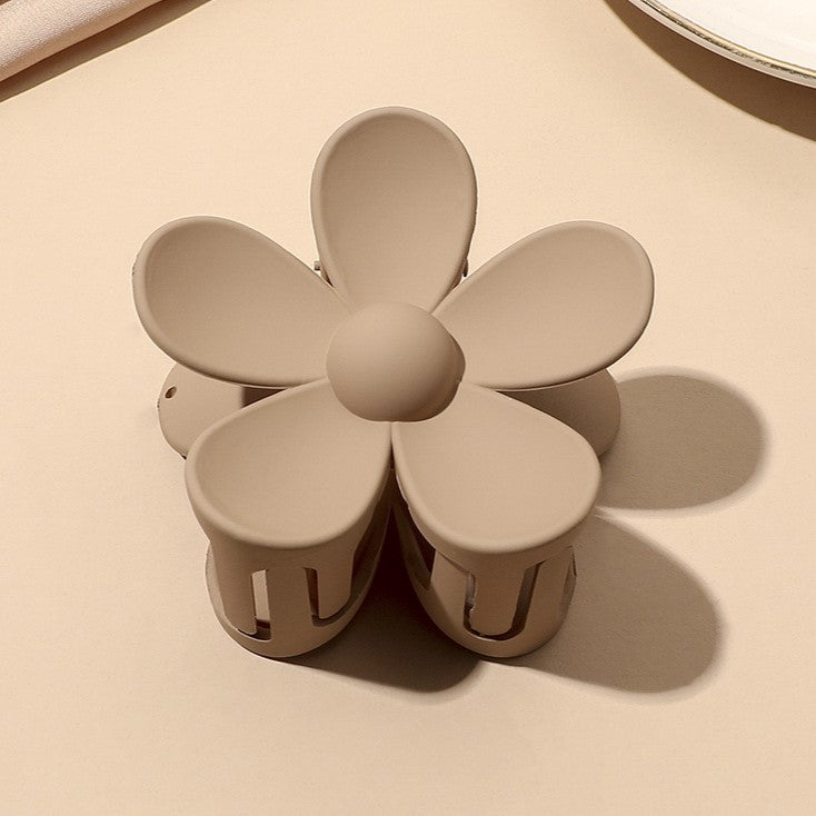 Matte Daisy Flower Hair Claw Clip - tan