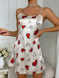 Printed Satin Cami Nightdress - Style_01