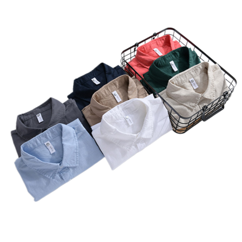 Oversized Linen Blend Button Down Beach Shirt - view 3
