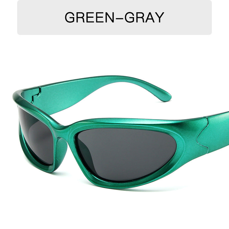 Y2K Wraparound Sport Sunglasses - C16