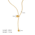 Sliding Ball Bead Y Drop Necklace - Gold