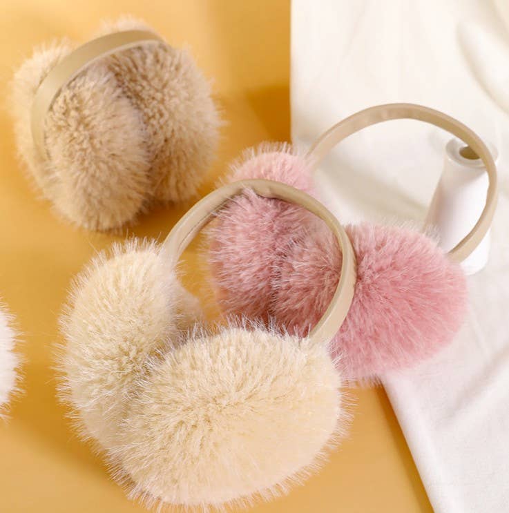 Soft Plush Pom Pom Winter Ear Muffs
