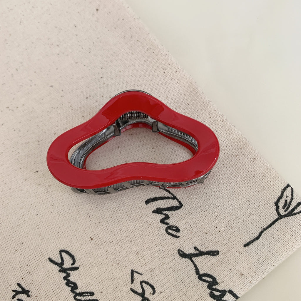Sculptural Shape Glossy Claw Clips - Cloud
