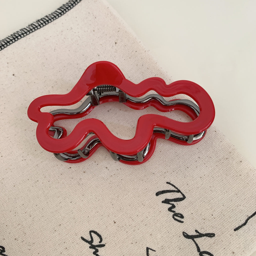 Sculptural Shape Glossy Claw Clips - Irregular