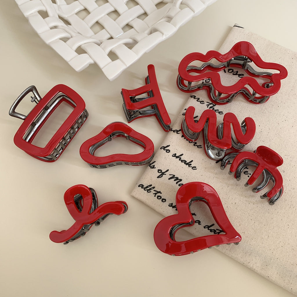 Sculptural Shape Glossy Claw Clips - view 3