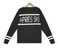 Apres Ski Letter Jacquard Crewneck Sweater - black