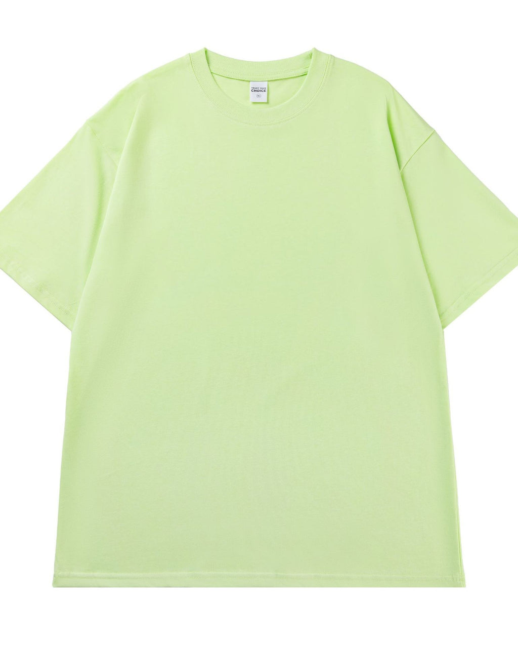 Boxy Drop Shoulder Cotton T-Shirt - Green