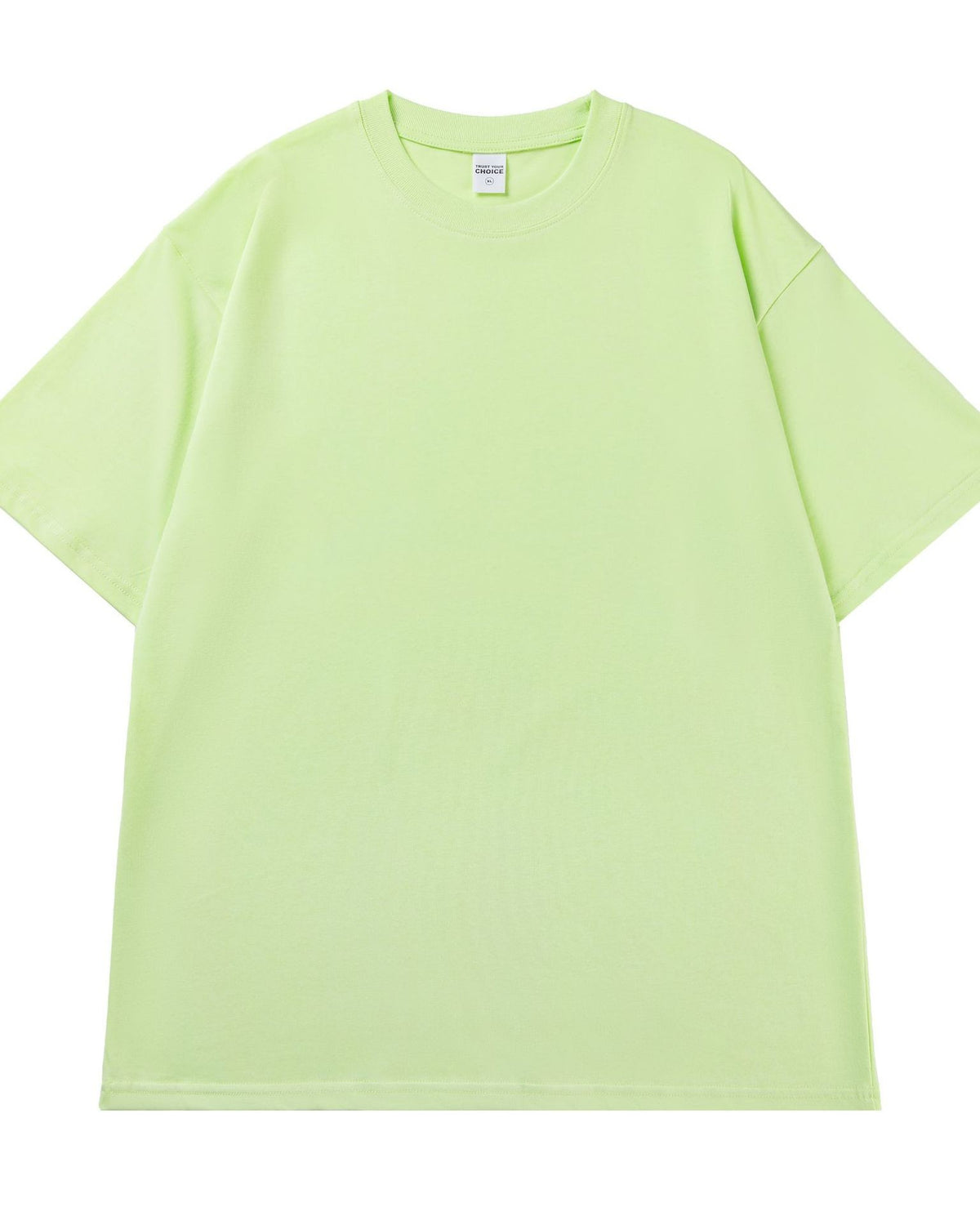 Boxy Drop Shoulder Cotton T-Shirt - Green
