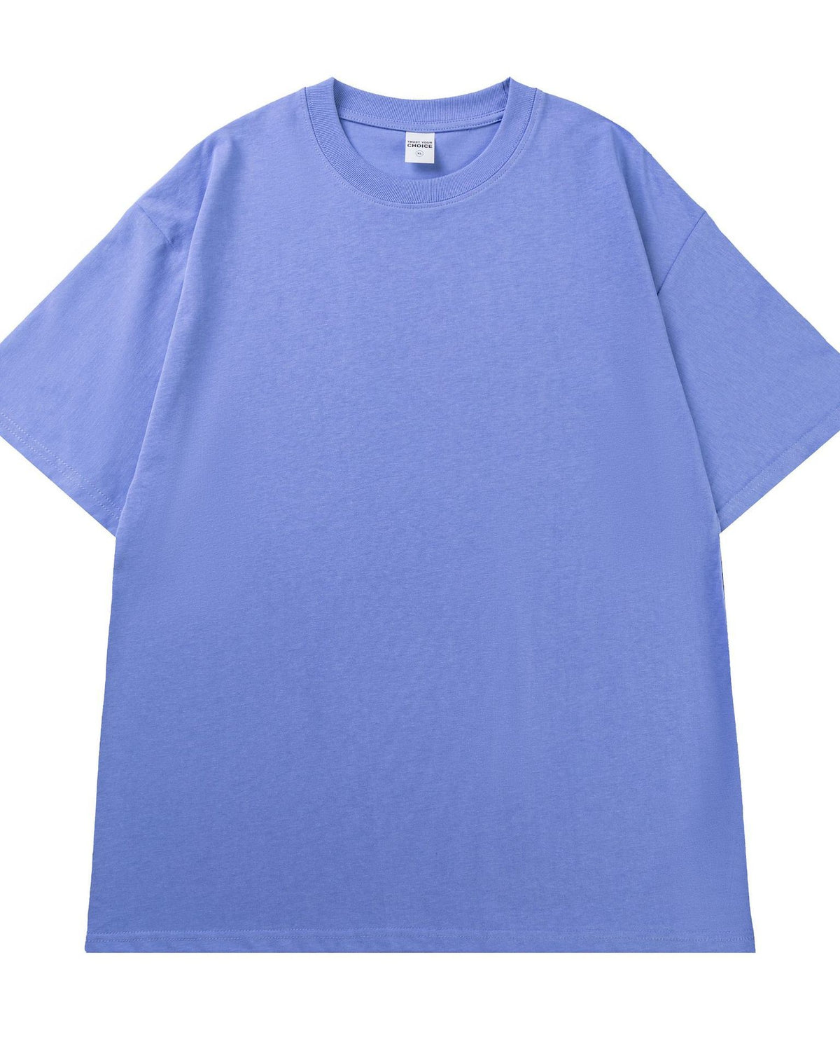 Boxy Drop Shoulder Cotton T-Shirt - Ume-Purple