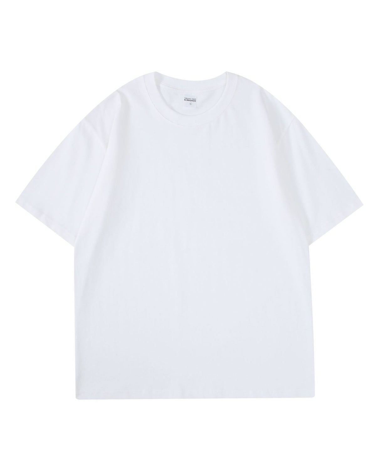 Boxy Drop Shoulder Cotton T-Shirt - White