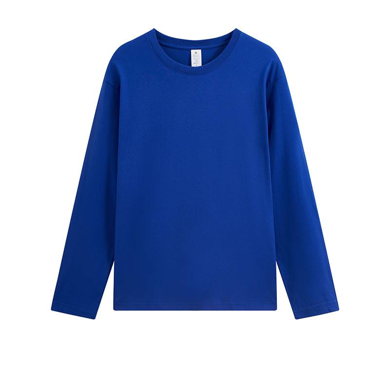 Long Sleeve Cotton Crew Neck Tee - Royal