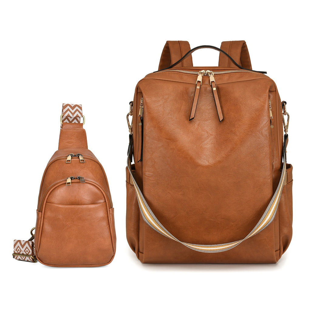 Convertible Laptop Backpack and Sling Bag Set