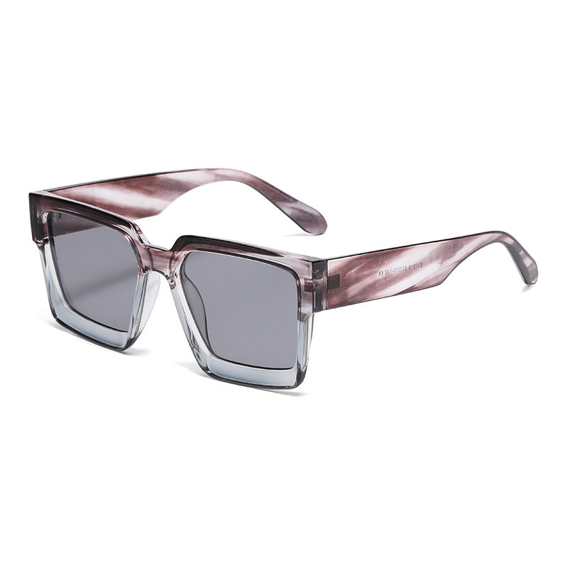 Bold Square Frame Polarized Sunglasses - C2