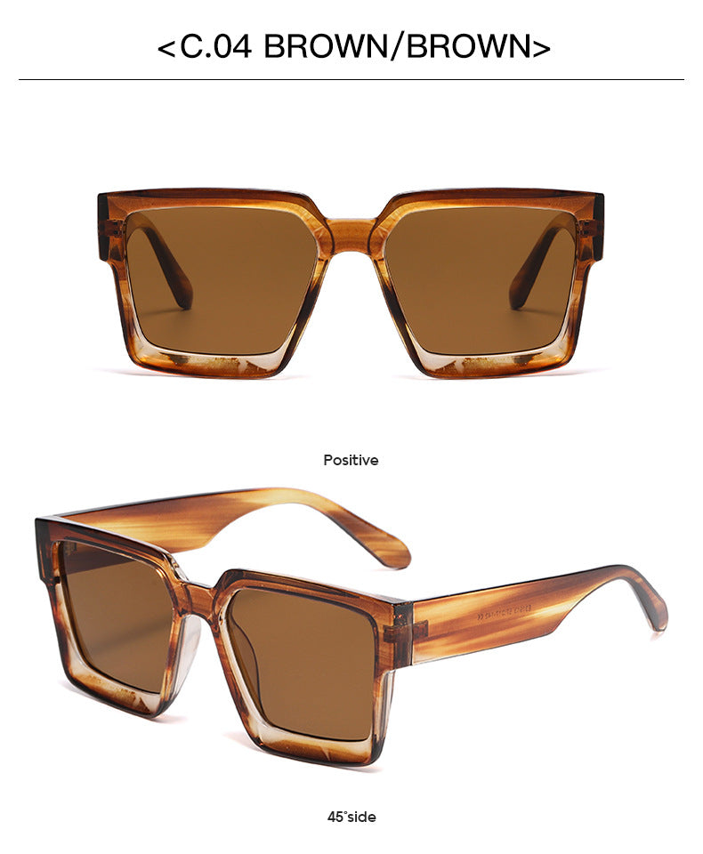 Bold Square Frame Polarized Sunglasses - view 1