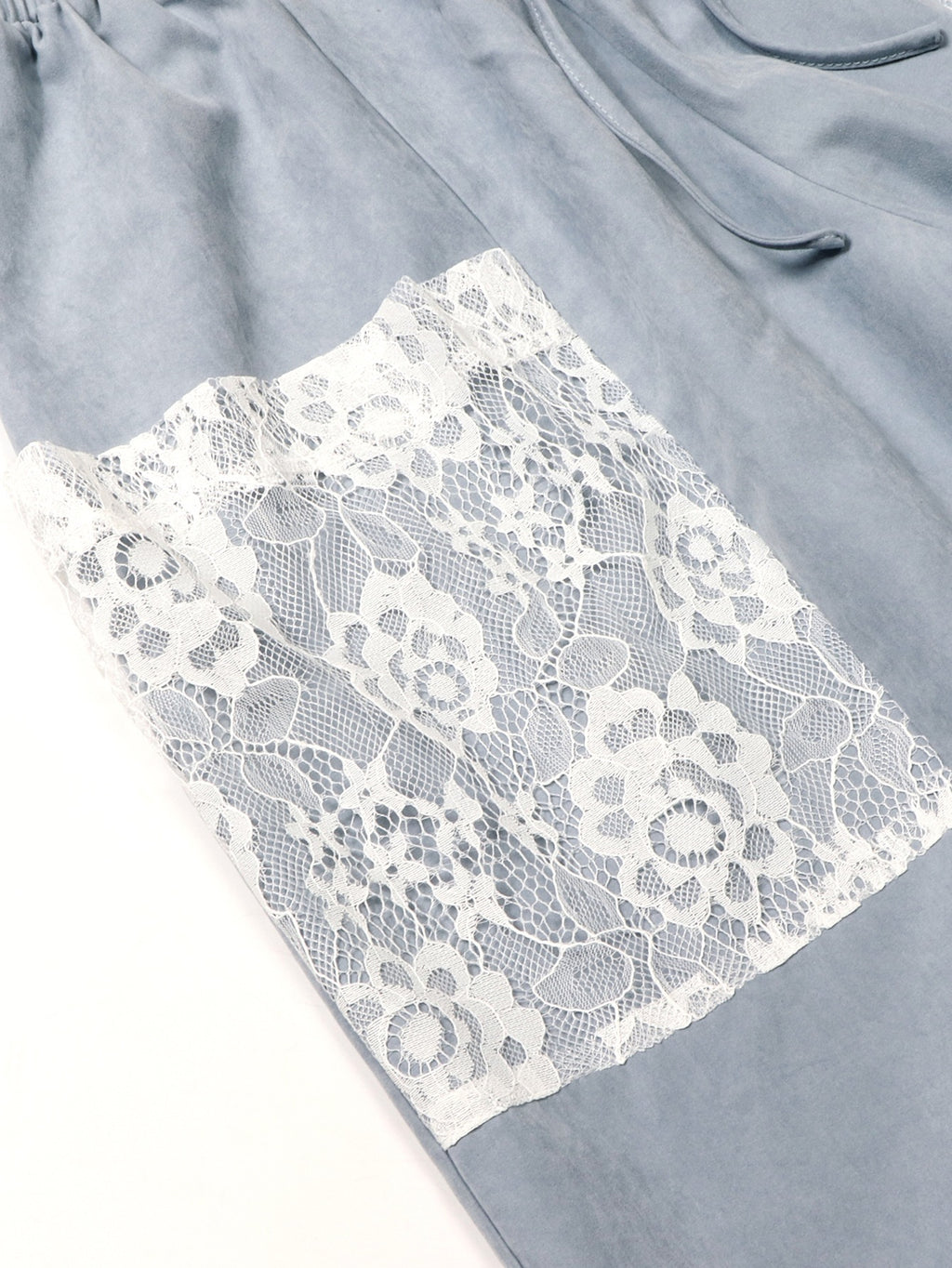 Boho Lace Pocket Balloon Harem Pants - Grey - 7