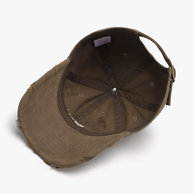 Ripped Brim Vintage Wash Baseball Cap - view 4