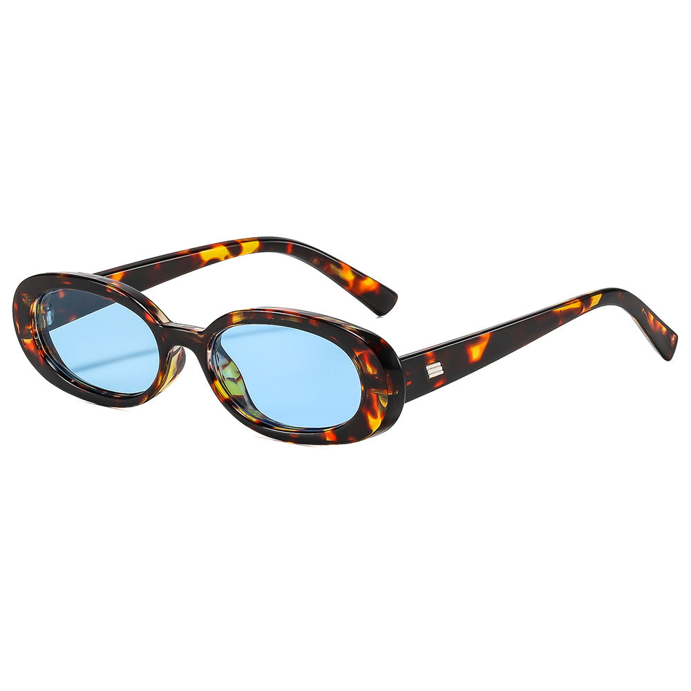 Small Oval Frame Retro Y2K Sunglasses - Decor_B