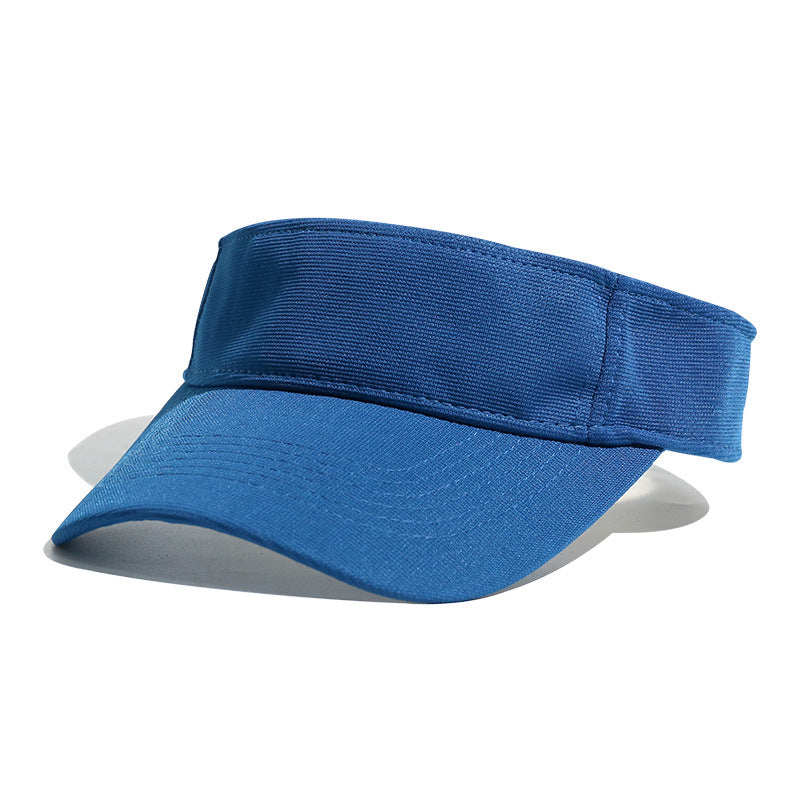 Cotton Open Top Sun Visor Cap - Blue