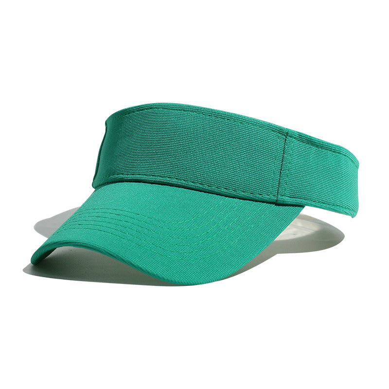 Cotton Open Top Sun Visor Cap - Green