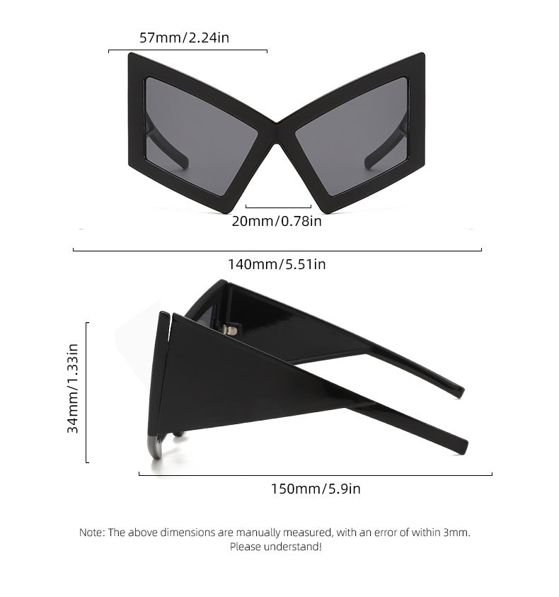 Oversized Pointed Cat Eye Sunglasses - view 1