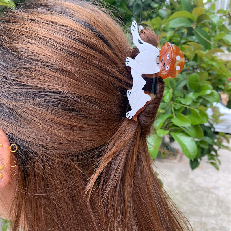 Puppy Shaped Acetate Hair Claw Clip - view 2