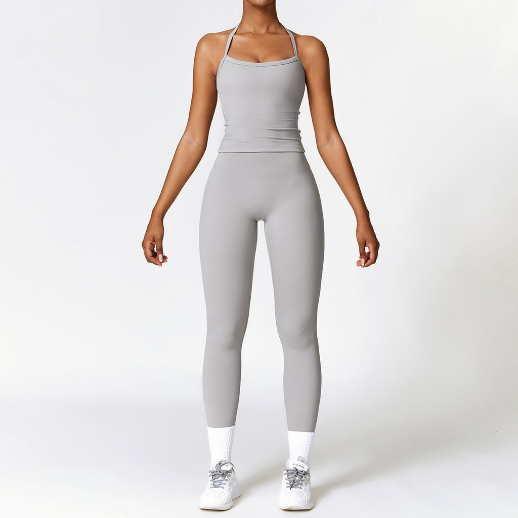 Brushed Fitted Top and High Waist Workout Set
