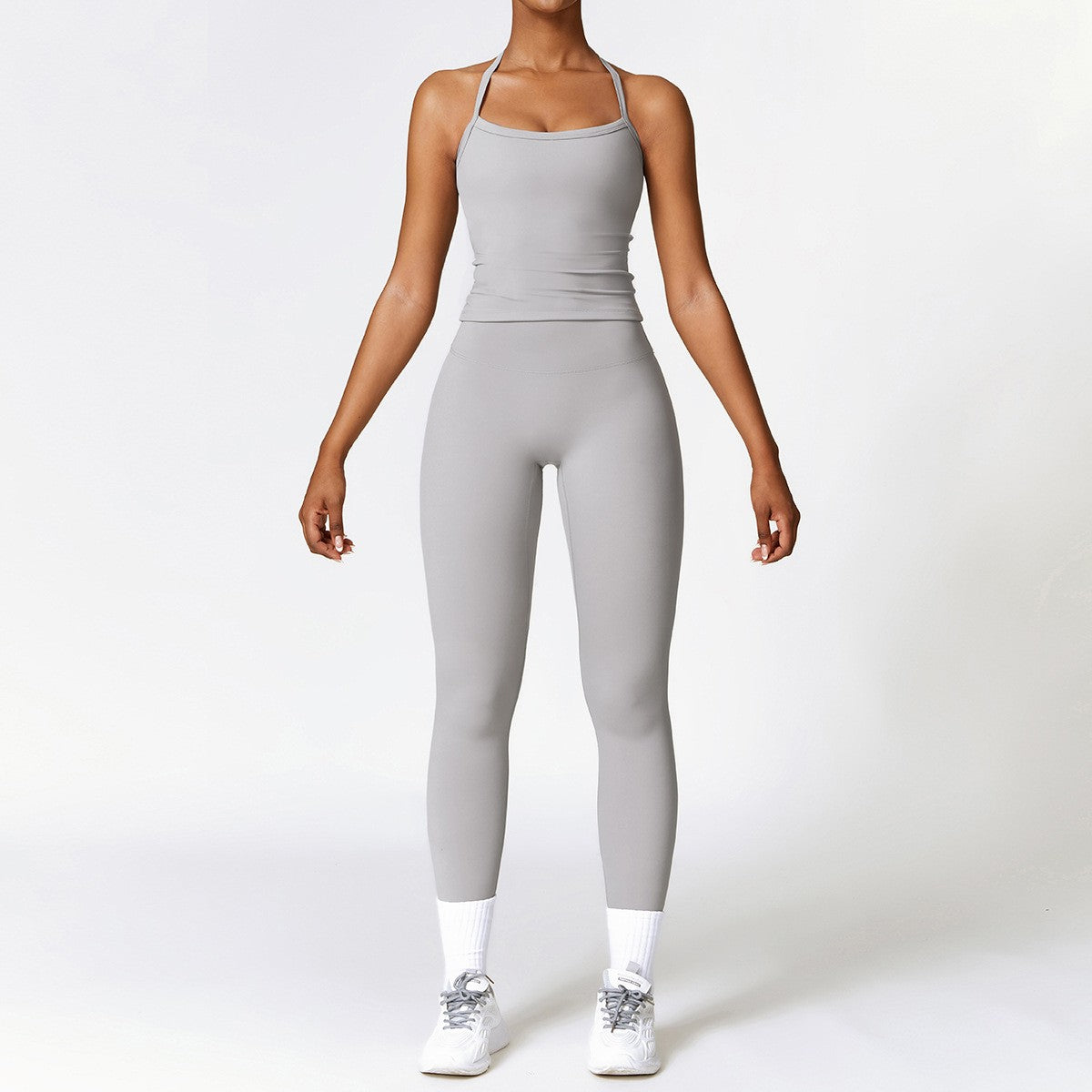 Brushed Fitted Top and High Waist Workout Set