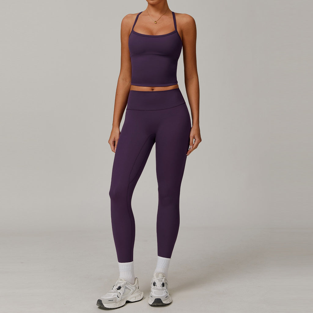 Brushed Fitted Top and High Waist Workout Set