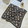 Vintage Floral Plaid Square Bandana Scarf - NO01