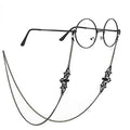 Gothic Bat Charm Eyeglass Chain - Silver