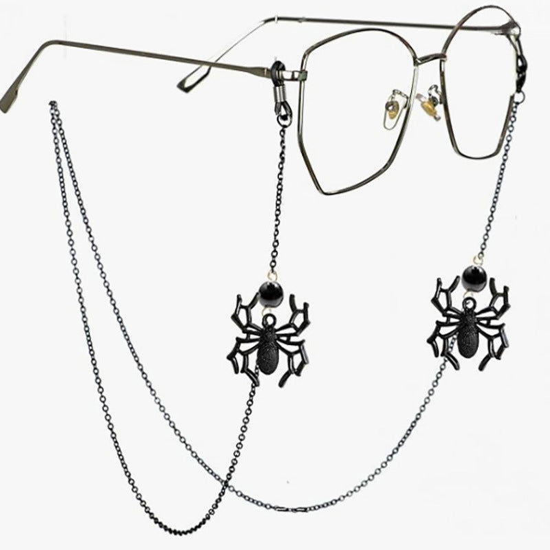 Gothic Bat Charm Eyeglass Chain - Spider